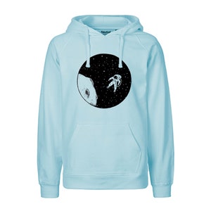 Kapuzenpulli / Hoodie Herren / Unisex / Motiv: Astronaut / Fairtrade / 100% BioBW / nachhaltige Produktion Bild 2