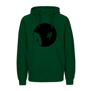 Kapuzenpulli / Hoodie Herren / Unisex / Motiv: Astronaut / Fairtrade / 100% BioBW / nachhaltige Produktion Bild 5