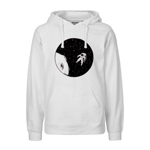 Kapuzenpulli / Hoodie Herren / Unisex / Motiv: Astronaut / Fairtrade / 100% BioBW / nachhaltige Produktion Bild 9