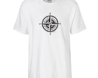 Herren T-Shirt | Motiv "Windrose" | FairTrade | 100% Bio-BW und aus nachhaltiger Produktion