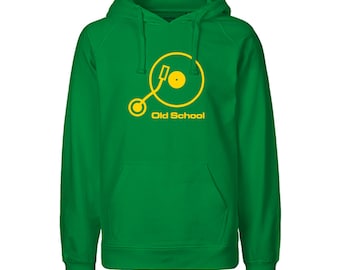 Kapuzenpulli / Hoodie Herren / Unisex / Motiv: Old School / Fairtrade / 100% BioBW / nachhaltige Produktion