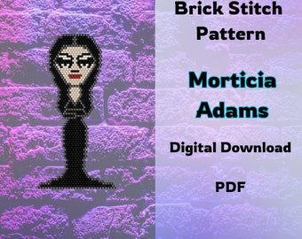 Morticia Adams Brick Stitch