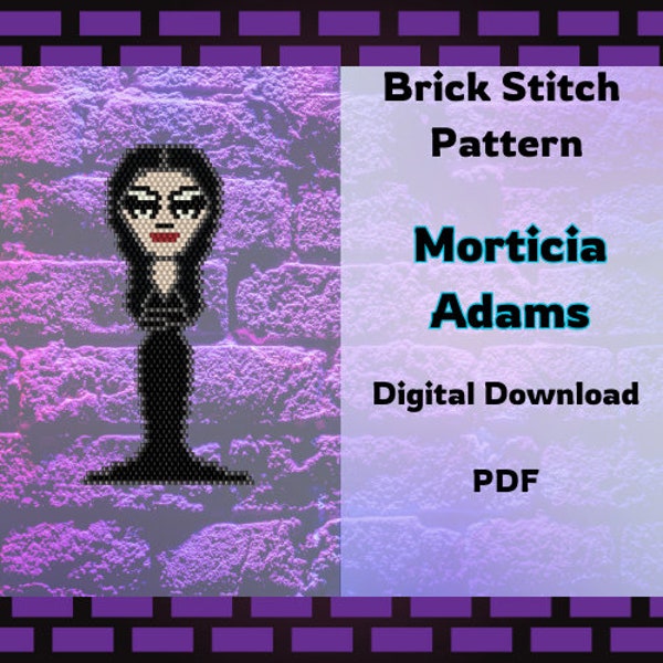 Morticia Adams Brick Stitch