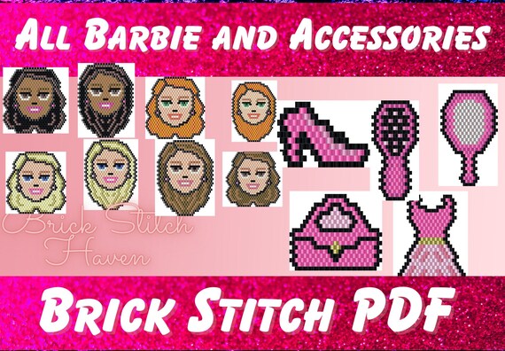 All Barbies and Accessories Brick Stitch PDF