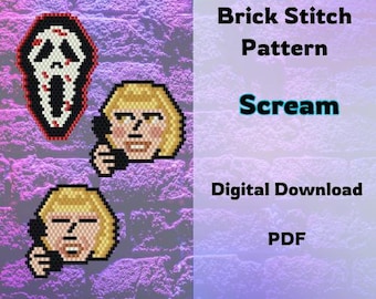 Scream Movie Brick Stitch Pattern