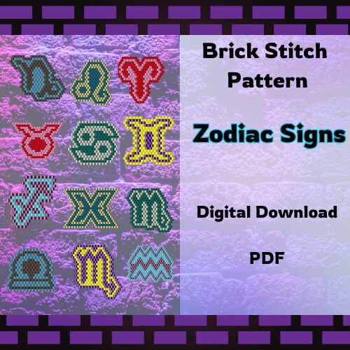 Zodiac Signs Brick Stitch Pattern - Etsy