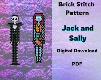 Jack and Sally Brick Stitch Pattern