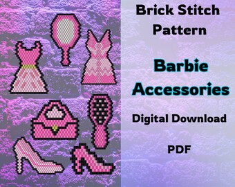 Barbie Accessories Brick Stitch Pattern
