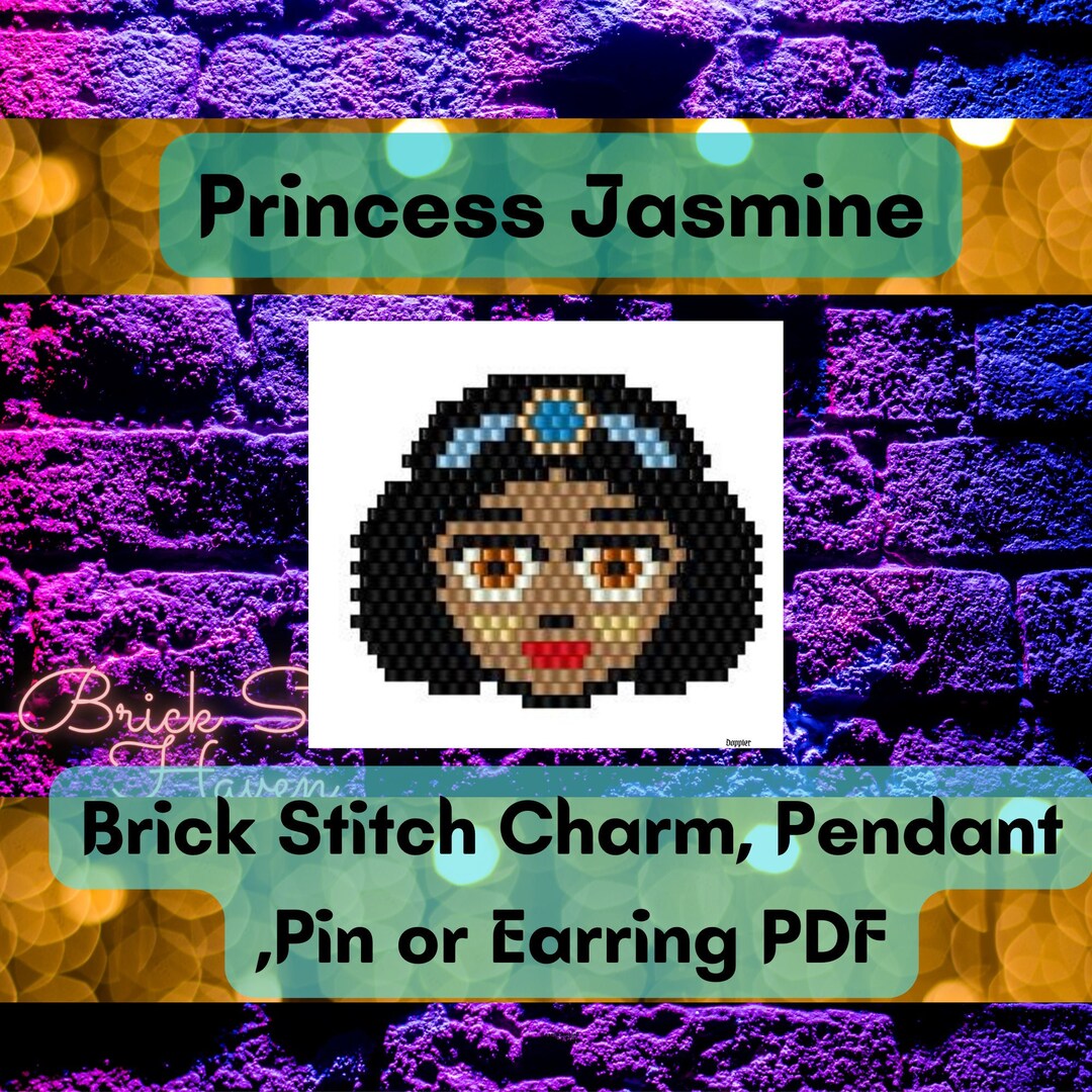 Aladdin Jasmine Brick Stitch Pattern PDF - Etsy New Zealand