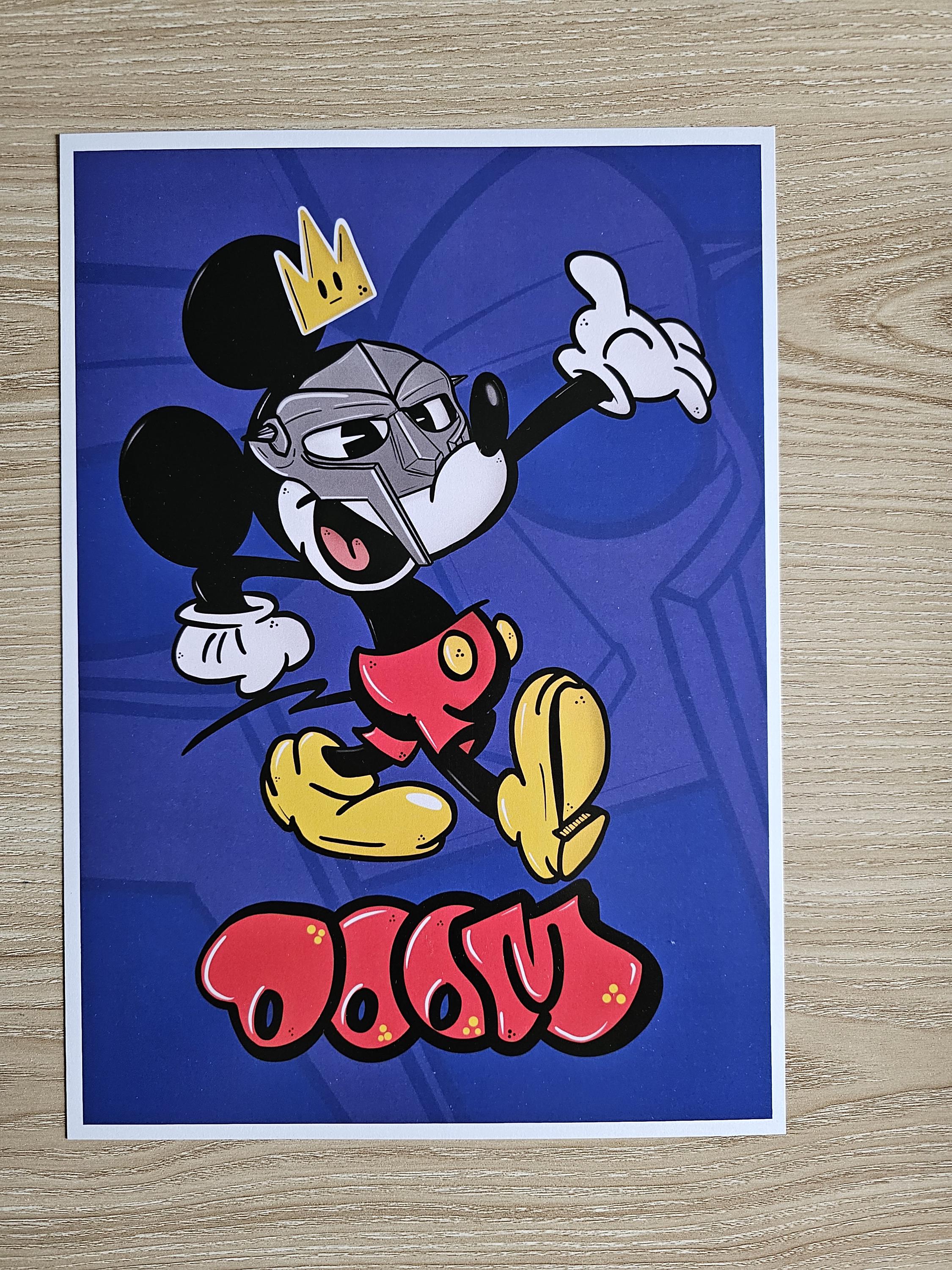 MF DOOM X Mickey Mouse Art Print, Hip Hop Illustration (A4) - Etsy