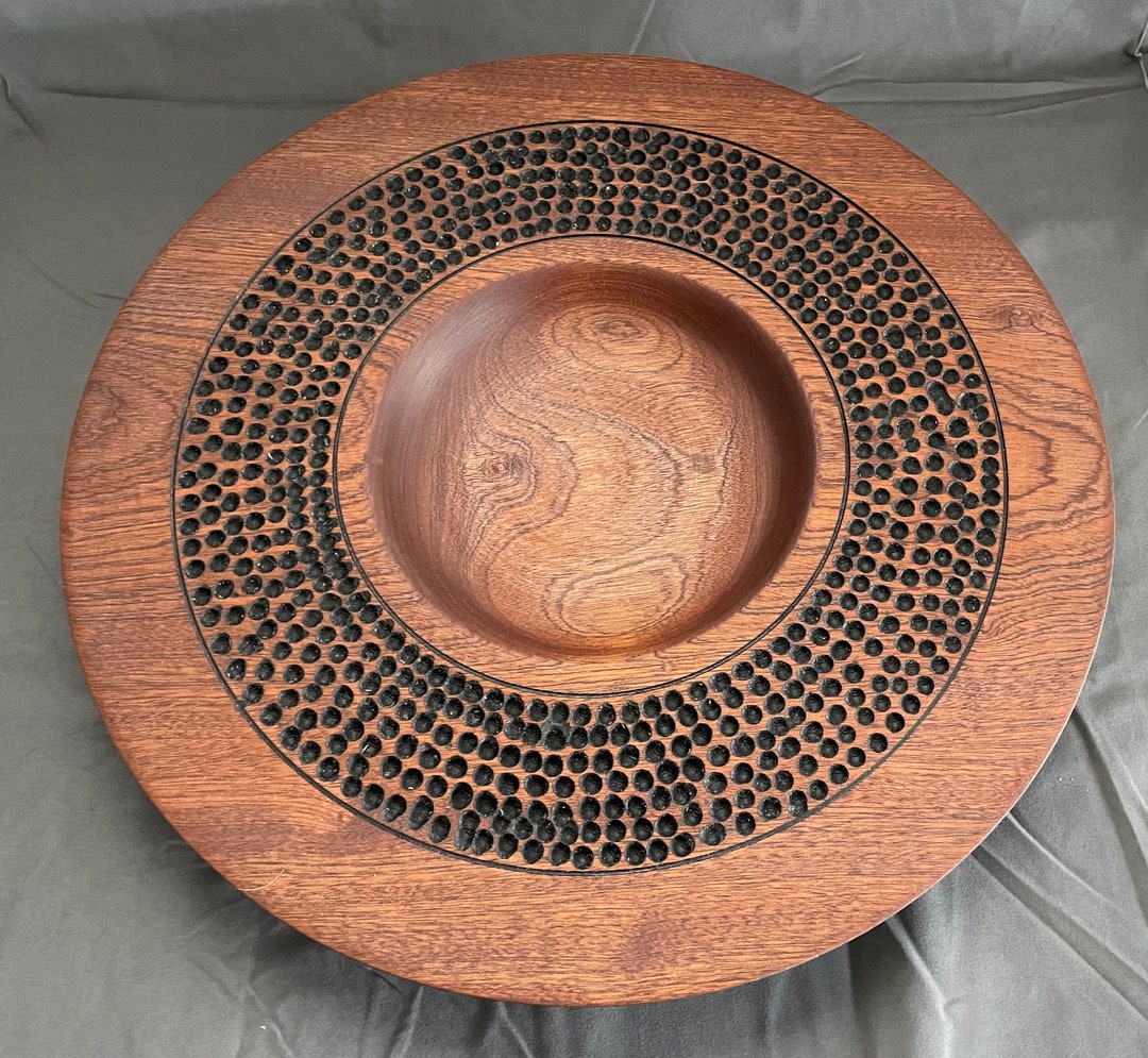 Large 17 Mahogany Wood Platter/bowl Etsy