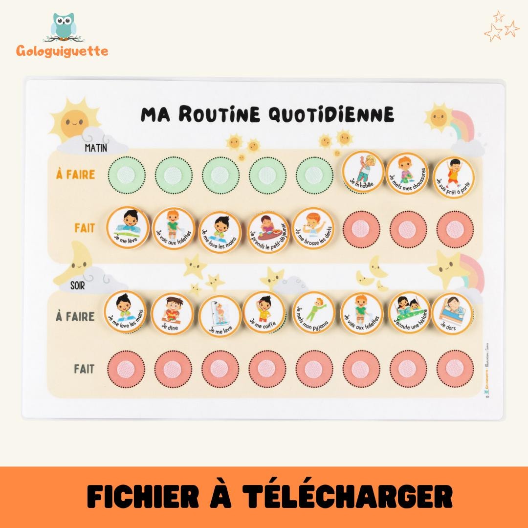 Routine quotidienne Montessori - A IMPRIMER - Etsy France
