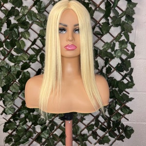 SILK BASE - Human Hair Topper - 100% Human Hair - 16 Inch - Blonde