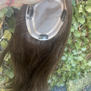 Shannon - mono hair topper - lightweight clips on hair - ready to post - natural black - dark brown - blonde
