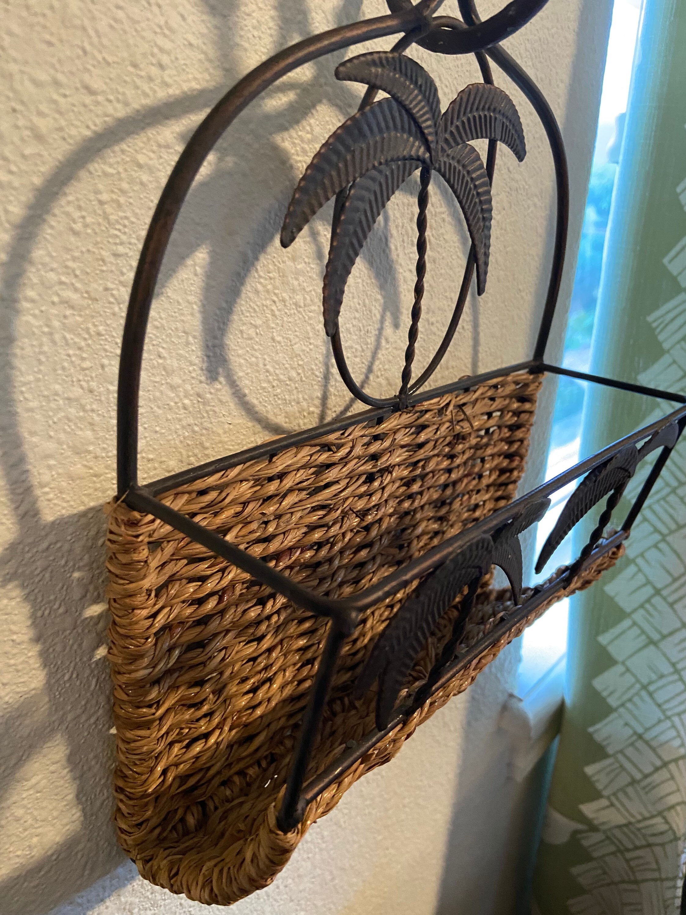 Palm Tree Basket Etsy