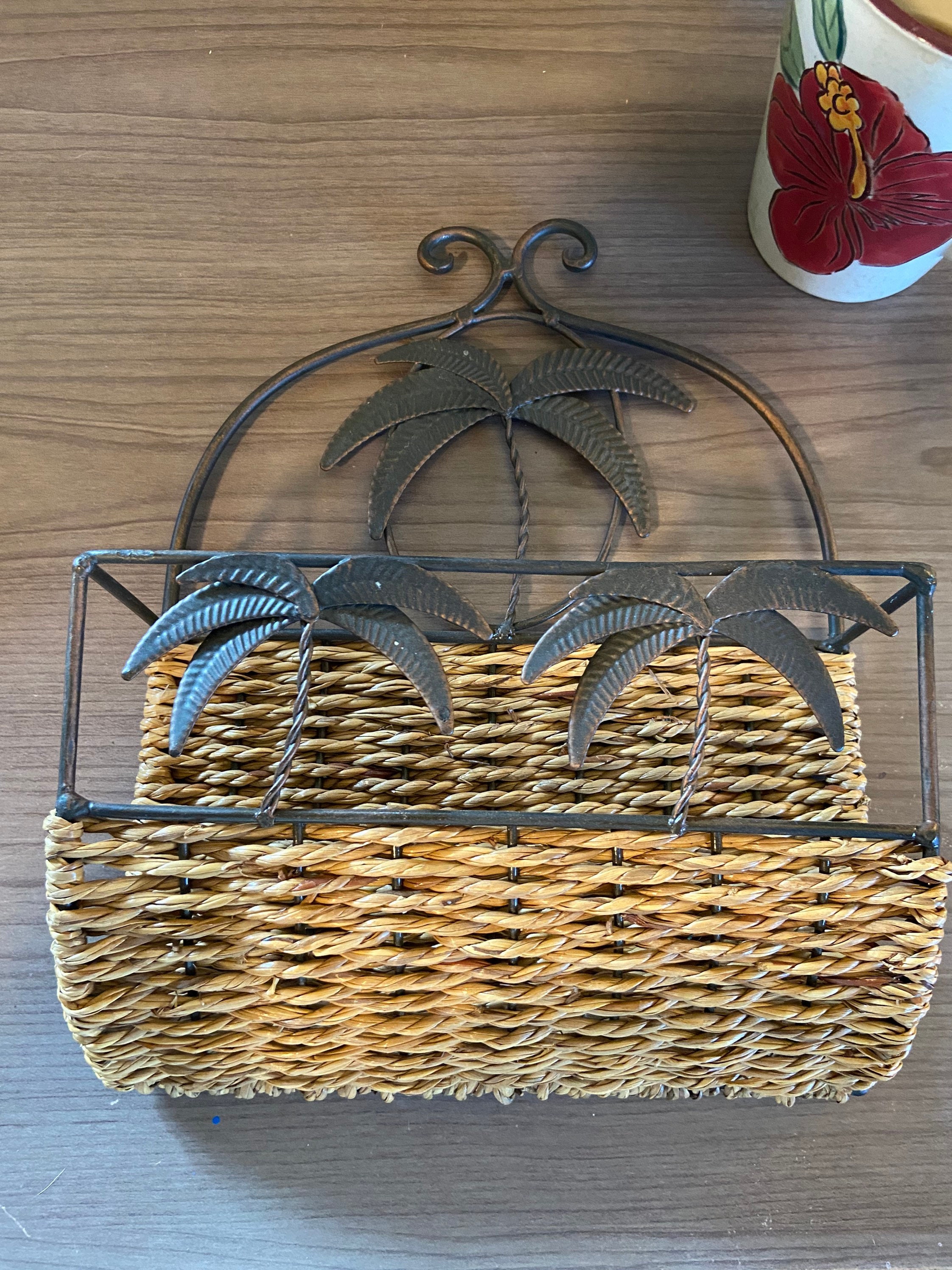 Palm Tree Basket Etsy