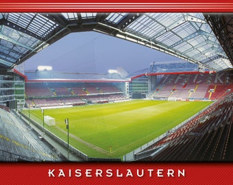 Postkarte Kaiserslautern Stadion Panorama 210 mm x 105 mm