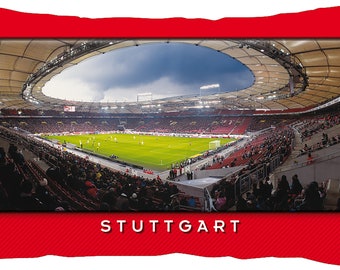 Stuttgart cushion as a stadium postcard PERSONALIZATION – 50 x 30 cm or 60 x 40 cm