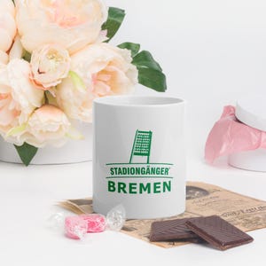 Bremen Stadium Goer Mug – Green-White Ceramic Mug | Bremen Fan Gift & Stadium Goer Accessory | Birthday Gift