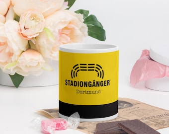 Tazza da stadio Dortmund – regalo per i tifosi del Dortmund – tazza da stadio – compleanno, Natale, idea regalo per uomo