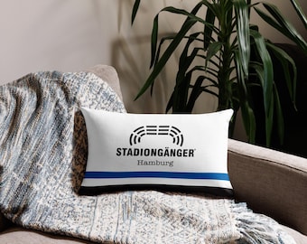 Hamburg Stadium Goer Postcard & Pillow – Gift for Hamburg Fans – Football Decoration North Curve – Stadium Motif Hamburg