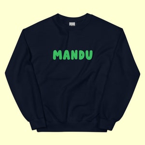 Felpa con gnocchi Mandu, maglione Mandu, maglione con gnocchi, regalo per gli amanti del cibo, regalo per i buongustai, regalo di cibo asiatico