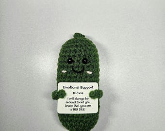 Emotional Support Pickle, A little pocket hug,  Thinking of you, Hug token, Gift for friends, Pickle for positive hug