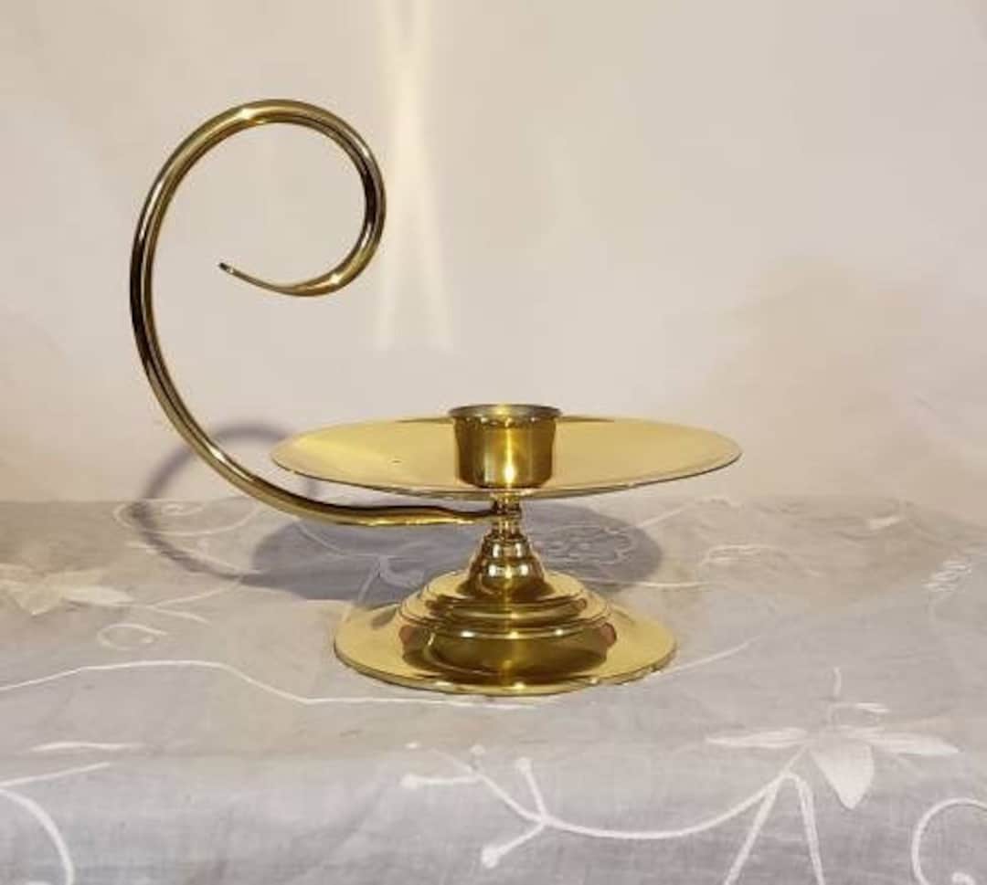 Vintage Baldwin Brass Colonial Victorian Chamber Hurricane Candle