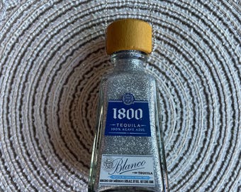 Mini 1800 Tequila 100% Agave Azul - Blanco Shot Bottle Ornament