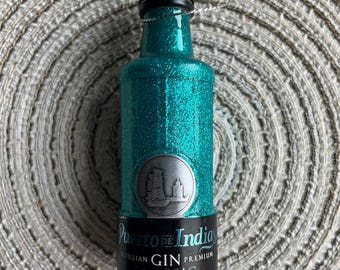 Mini Puerto de Indias Sevillian Gin Premium Classic Liquor Shot Bottle Ornament