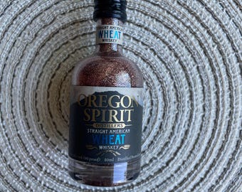 Mini Oregon Spirit Wheat Whiskey Liquor Shot Bottle Ornament