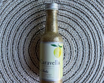 Mini Caravella Limoncello Originale Italian Liqueur Shot Bottle Ornament