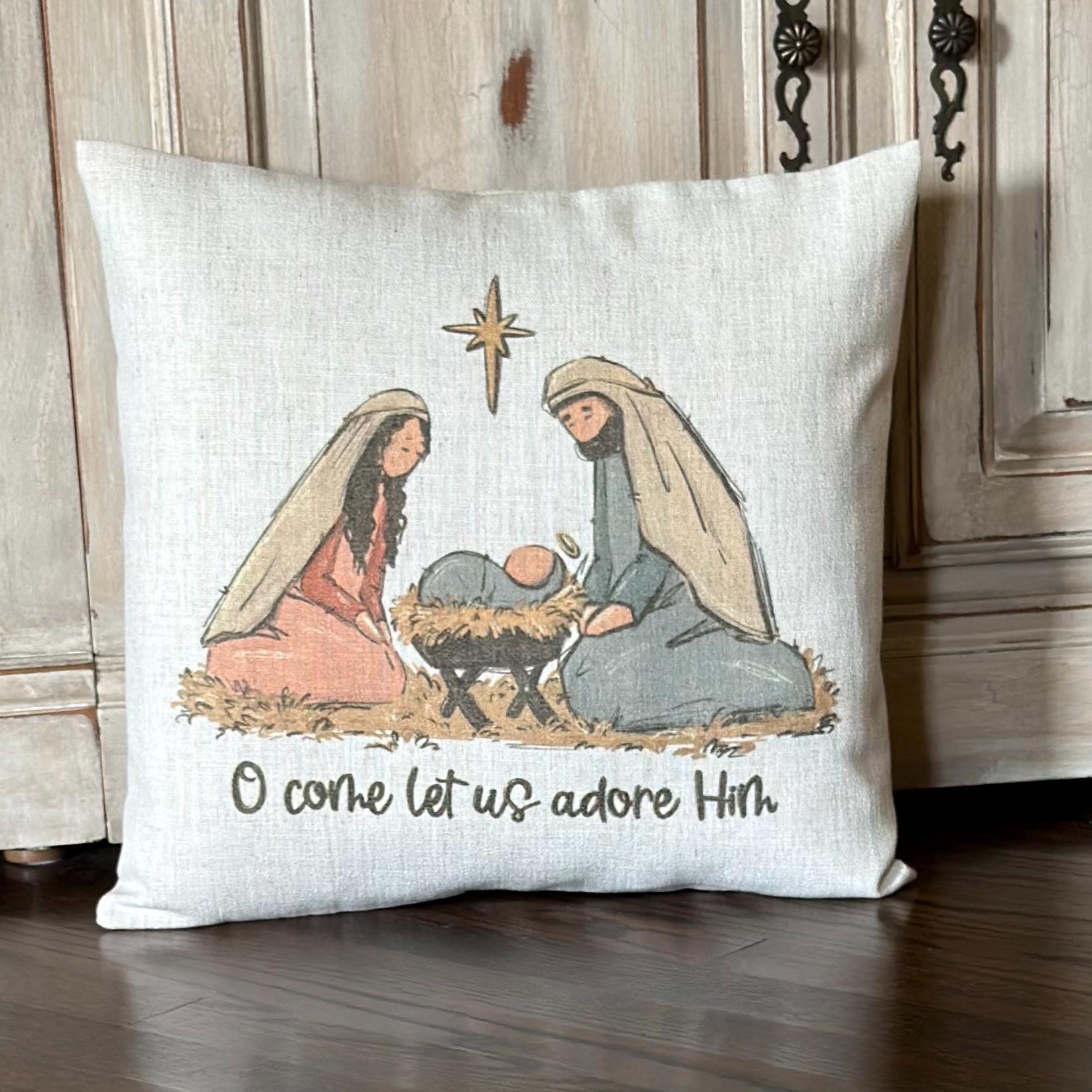 nativity pillow