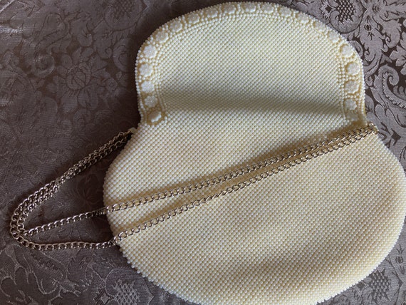 Vintage Pale Yellow Beaded Evening Bag (Golco) - image 2