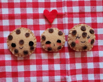 Felt Cookie Family  cute, pretend food, kawaii, home decor