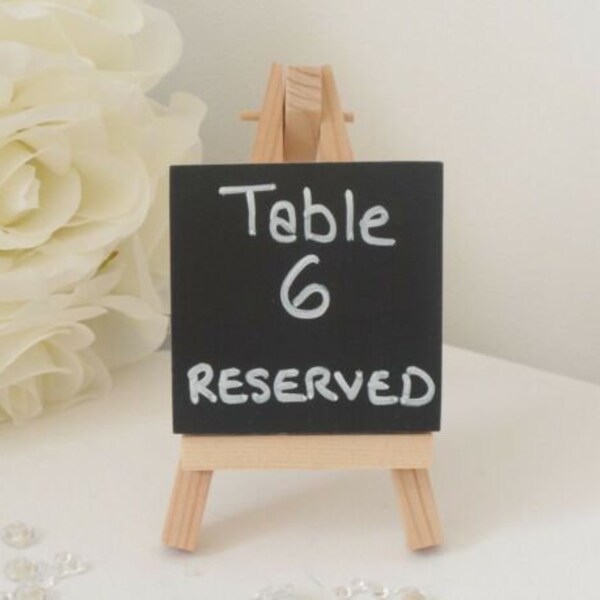 10 x Mini Blackboard Easel with Chalk POS Price & Name Display Stand / Board eBa 10 x Mini Blackboard Easel with Chalk POS Price & Name Display Stand / Board eBa