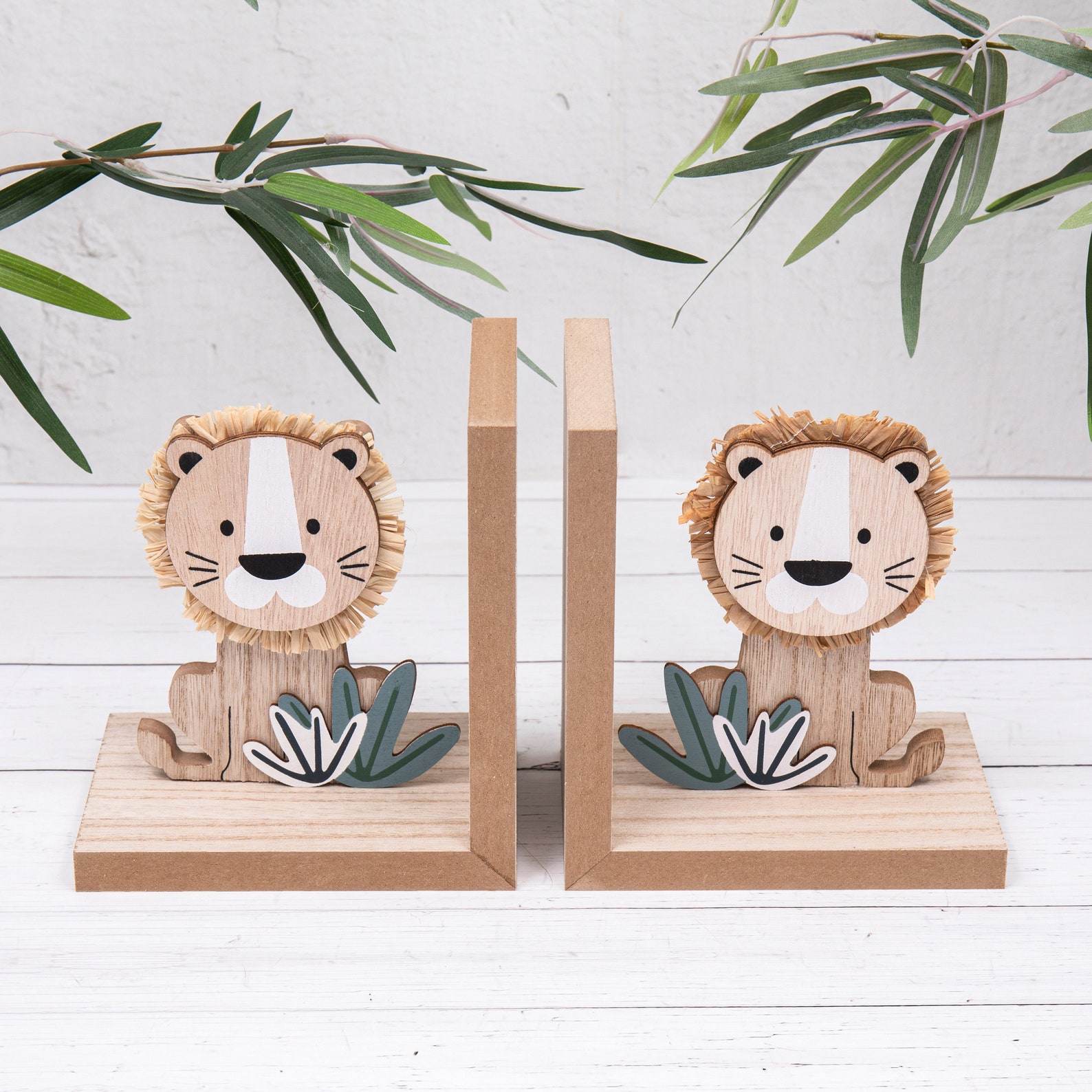 baby lion bookends for nursery