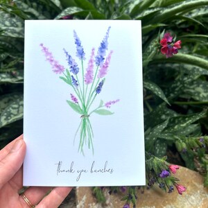 Bedankkaart "bedankt bosjes" aquarel