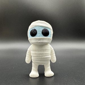3D Printed Tiny Mummy Figurine: Halloween Desk Toy Collectible
