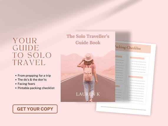 Solo Travel Guide for Women | Travel Tips, Packing Checklist (Digital Download)
