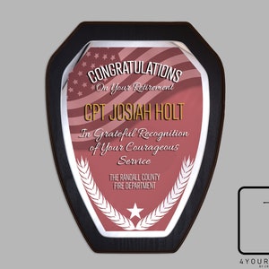 Firefighter Retirement Plaque, Firefighter Award, Custom Fireman Gift, Firefighter Retirement Gift, Personalized Firefighter Plaque
