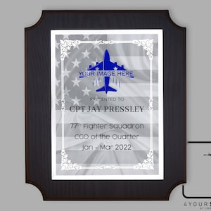 Air Force Plaque, Military Award, Air Force Gift, Custom Plaque, Military plaque, USAF Recognition Award, Air Force Retirement Gift