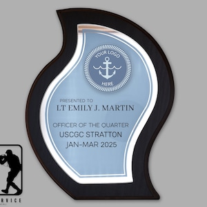 Customizable Coast Guard Plaque, Coast Guard Recognition Plaque, Quarterly Award, Custom Plaque, Gift For Veteran, Coast Guard Retirement
