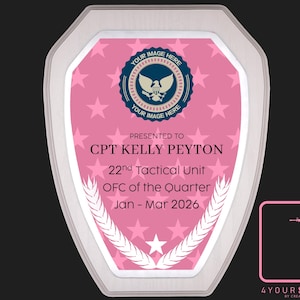 Custom Plaque, Armed Forces, First Responder Award, Recognition Plaque, Retirement Gift, Officer, Navy, Army, Coast Guard, Marine, Air Force