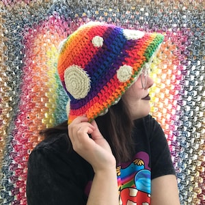 Rainbow Mushroom Bucket Hat