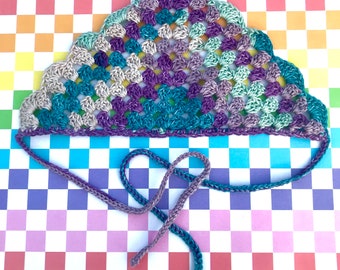 Lavender Fields Crochet Bandana