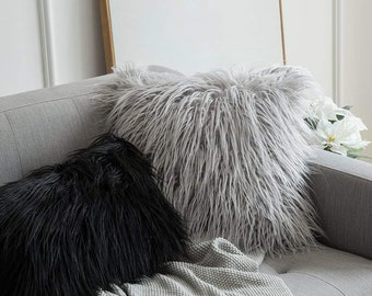Soft Fur Plush Cushion Cover Home Decor Pillow Covers Living Room Bedroom Sofa Decorative Pillowcase 45x45cm Shaggy Fluffy Cover