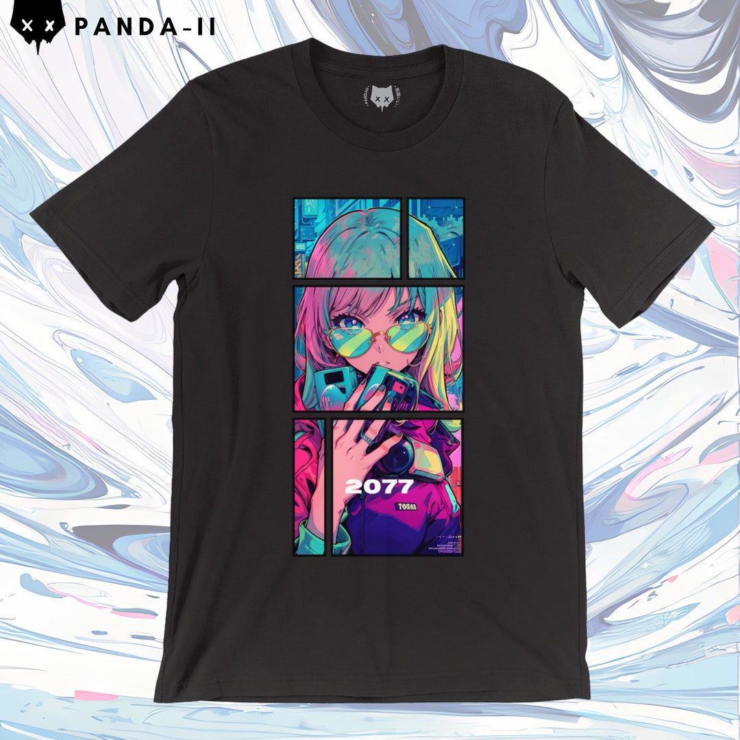 T-Shirt Homme Cyberpunk Noir - 100% Coton, Coupe Classique | Design Démon/robot, Importé