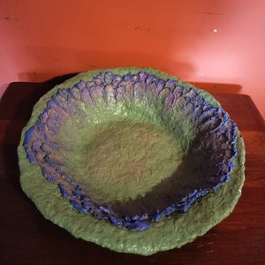 Paper mache, decoration, handmade bowl, first anniversary gift,