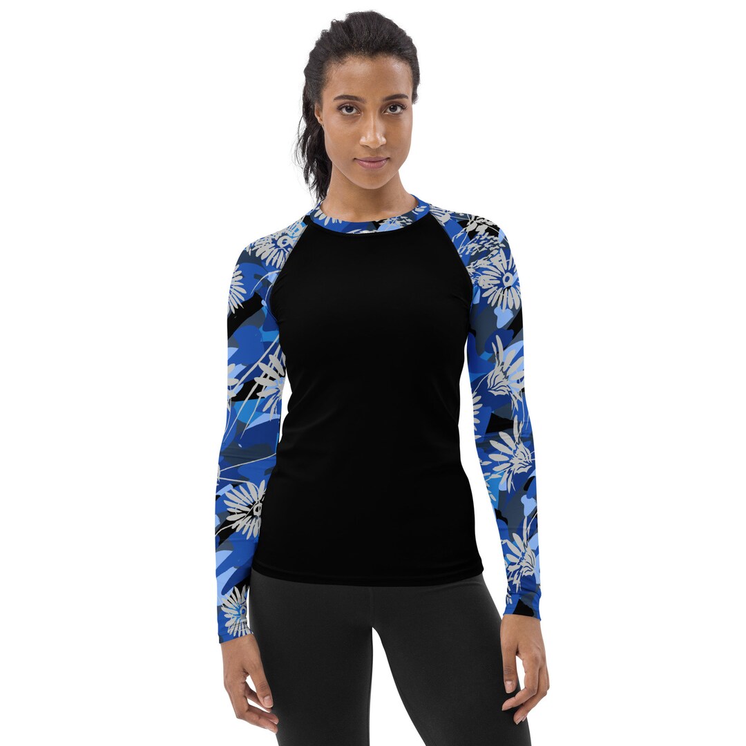 The Blue Hawaiian Basic Women's Rash Guard - Etsy